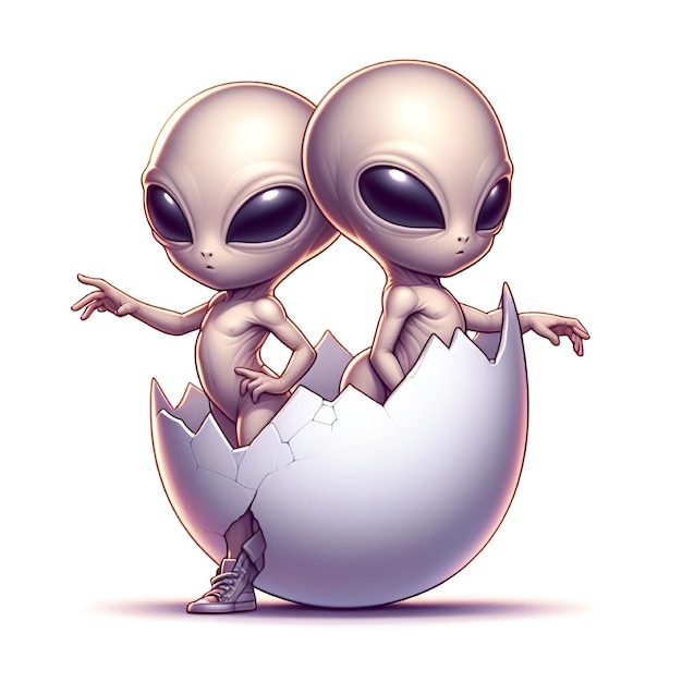 Logo divertente degli alieni vettoriali
