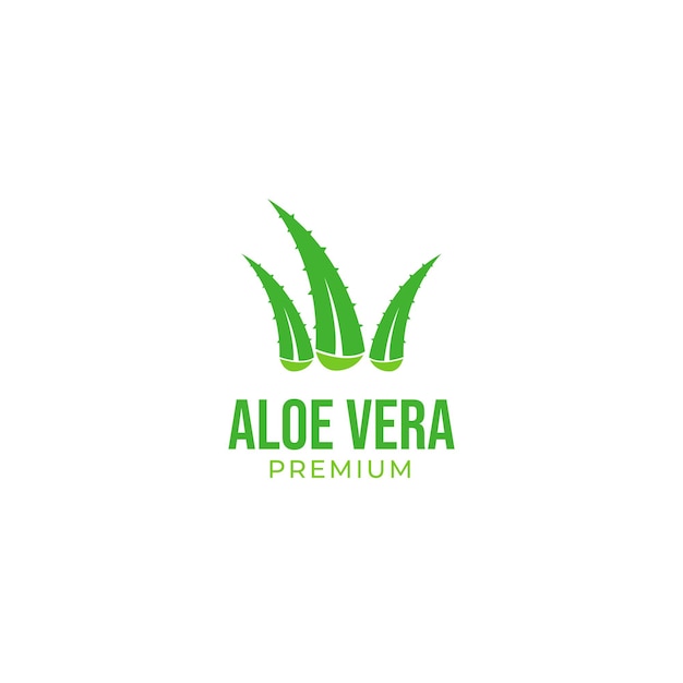 Vector aloe vera logo design concept illustration idea