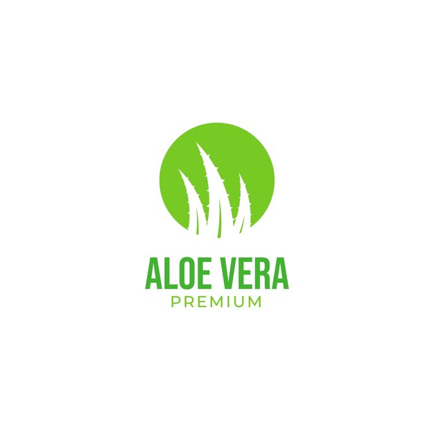 Vector aloë vera logo ontwerp concept illustratie idee