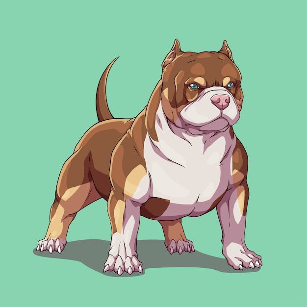 Vector american bully pitbull dog