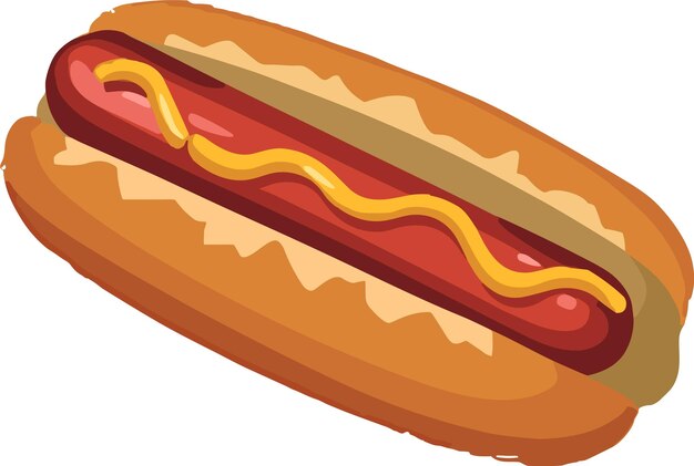 Illustrazione vettoriale del panino hot dog americano