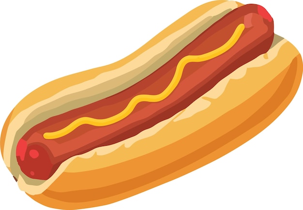 Vector vector american hotdog sandwich illustration