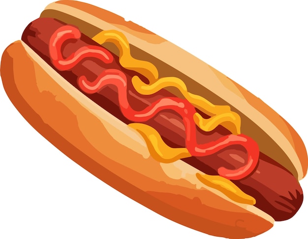 Vector vector american hotdog sandwich illustration