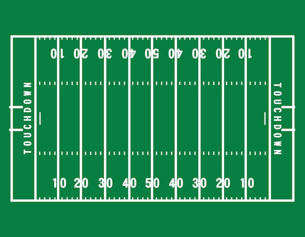 Vector vector amerikaanse voetbalveld