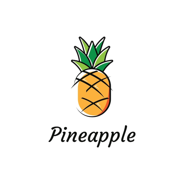 Vector Ananas Fruit Logo Sjabloon Ananas Fruit Creatief Logo Pictogram