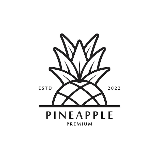 Vector Ananas Fruit Logo Sjabloon Ananas Fruit Creatief Logo Pictogram