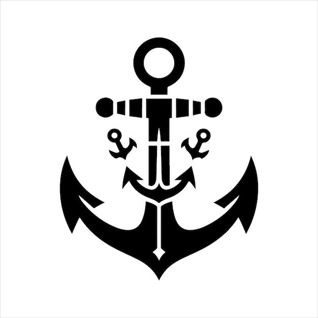 Vector Anchors icon tattoo vector illustration