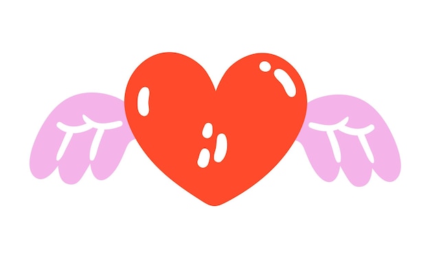 Вектор ангел сердце икона розовый милый элемент графический вектор