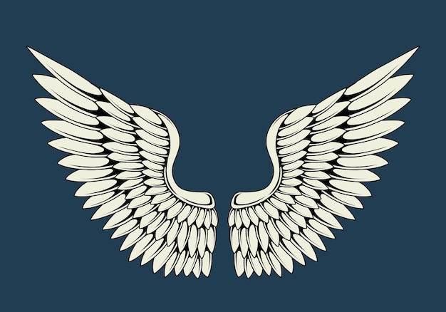 Vector angel wings logo ontwerp
