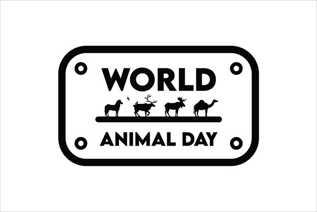 Vector animal day logo 15