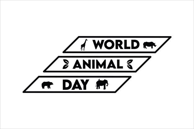 Vector animal day logo 25