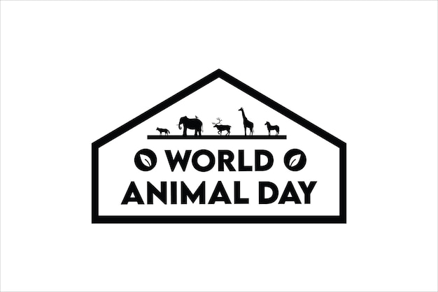 Vettore logo del giorno degli animali vettoriali 3