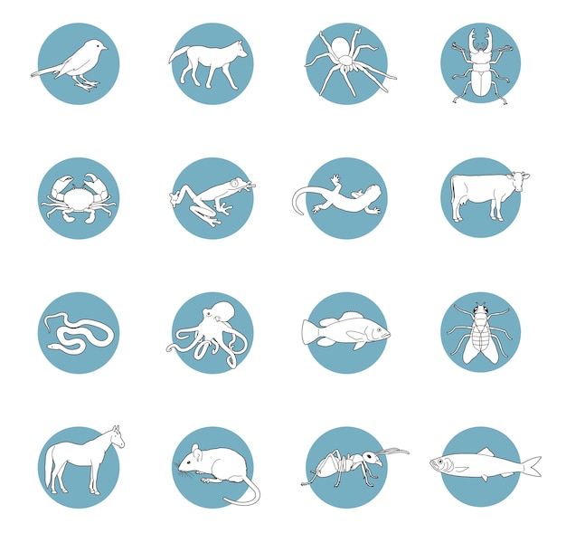 Vector animal icons