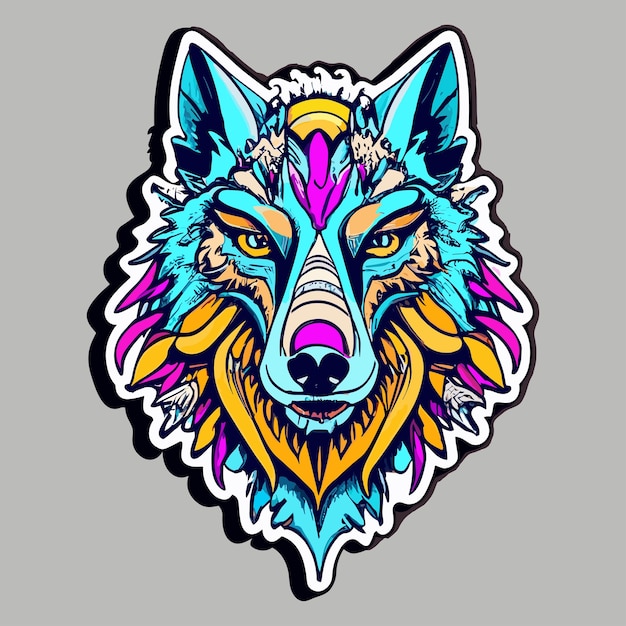 Vector vector animal sticker art design