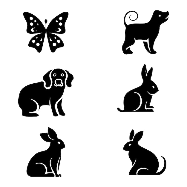 vector animals silhouette