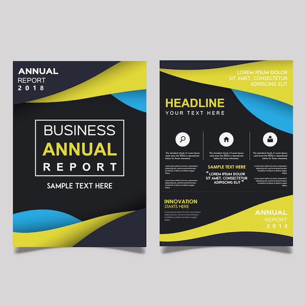 Vector annual report business brochure template