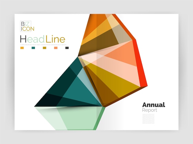 Vector annual report geometric template
