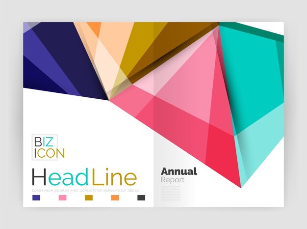 Vector vector annual report geometric template