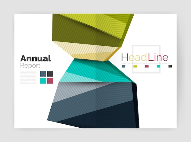 Vector vector annual report geometric template