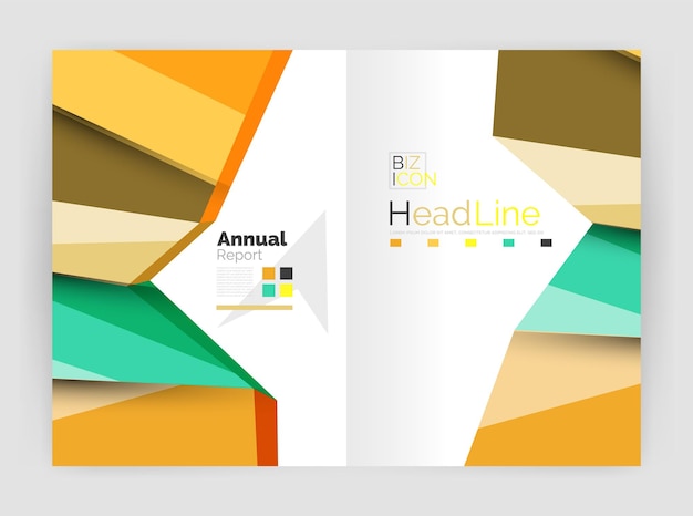 Vector vector annual report geometric template