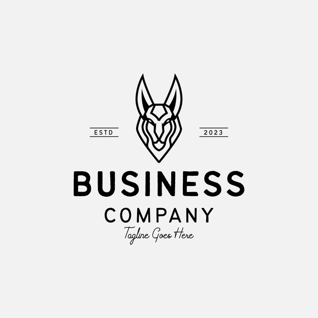 Vector anubis logo design vector illustration