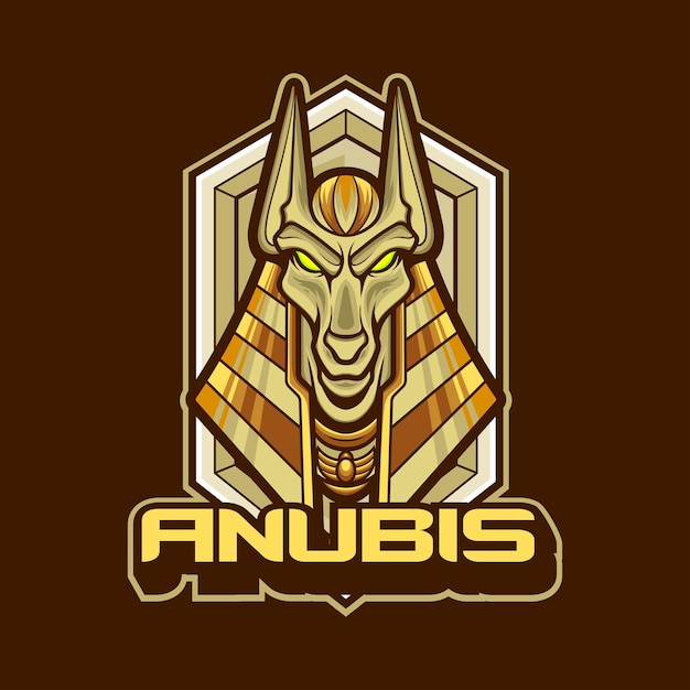 Vector vector anubis mascotte logo voor esports en sportteam