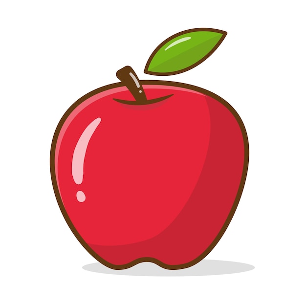 vector apple fruit cartoon icon illustratie voedsel fruit icon concept geïsoleerde platte cartoon stijl