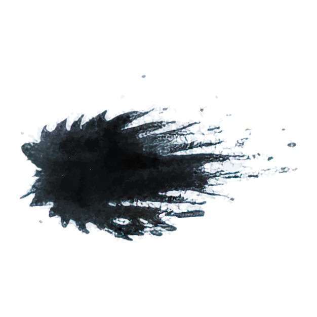 Vector aquarel geschilderd penseelstreek Hand getrokken ontwerpelement geïsoleerd op een witte achtergrond