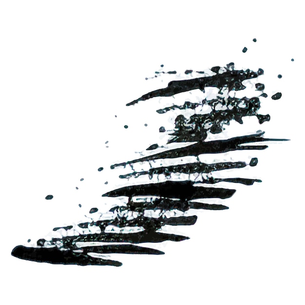 Vector aquarel geschilderd penseelstreek Hand getrokken ontwerpelement geïsoleerd op een witte achtergrond