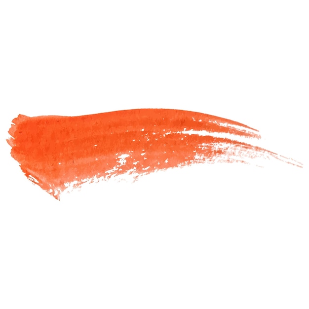 Vector Aquarel geschilderde penseelstreek Hand getekend ontwerpelement geïsoleerd op witte achtergrond