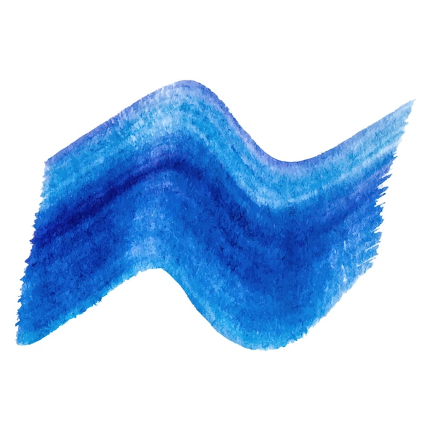 Vector Aquarel geschilderde penseelstreek Hand getekend ontwerpelement geïsoleerd op witte achtergrond