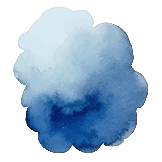 Vector aquarel geschilderde wolk Hand getrokken ontwerpelementen geïsoleerd op een witte achtergrond