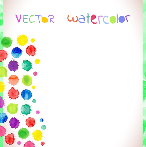 Vector aquarel splash achtergrond set