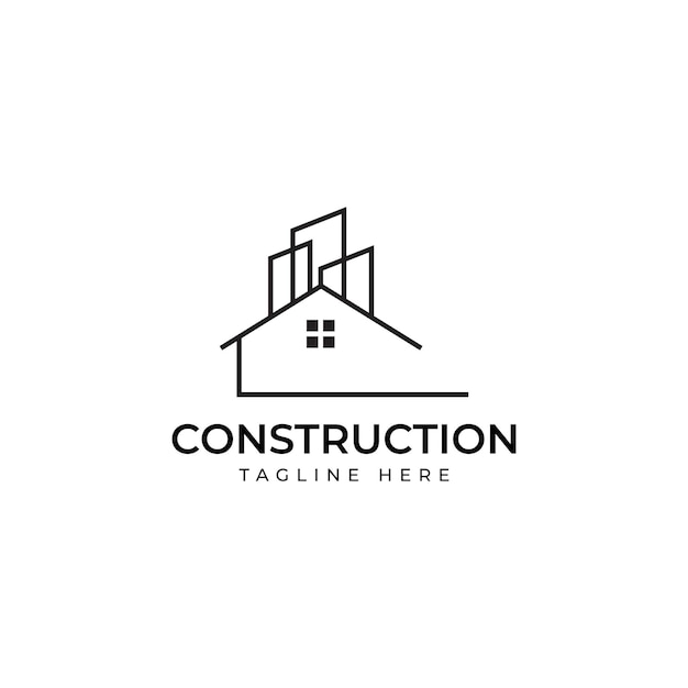 Вектор Векторный логотип дома архитектора. вектор архитектурно-строительного дизайна.