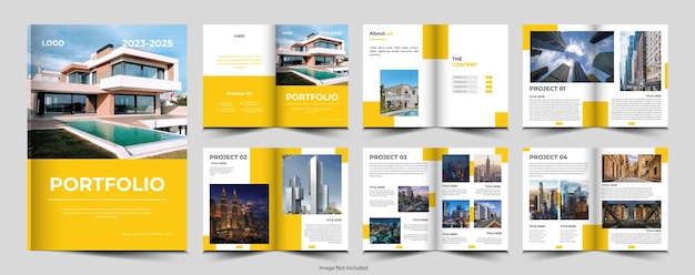 Vector architecture portfolio or interior portfolio or portfolio design