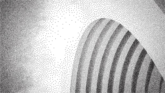 Vector vector architectuur dotwork achtergrond met kleurovergang abstracte ruis stippel patroon 3d-vector illustratie eps-10