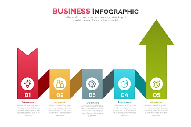 Vector arrows 3D infographic diagram chart graph presentation