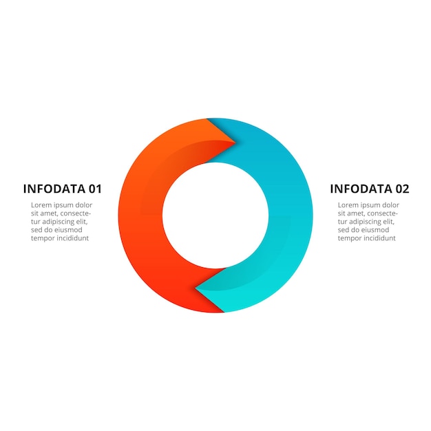 Vector arrows for infographic Business concept with 2 options parts steps or processes