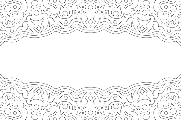 Vector art for coloring book with linear border