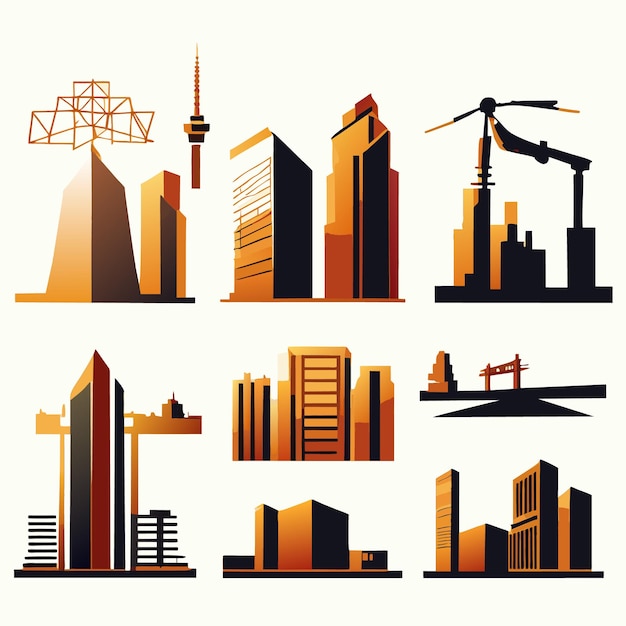 Vector Art Depicting Urban Architecture