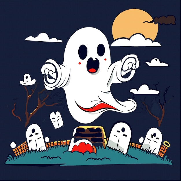 Vector vector art a ghost