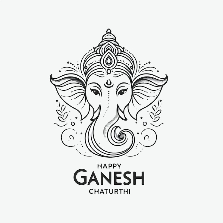 Vector vector art happy ganesh chaturthi festival viering achtergrond