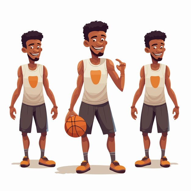 Vector vector art of a man holding a basketball