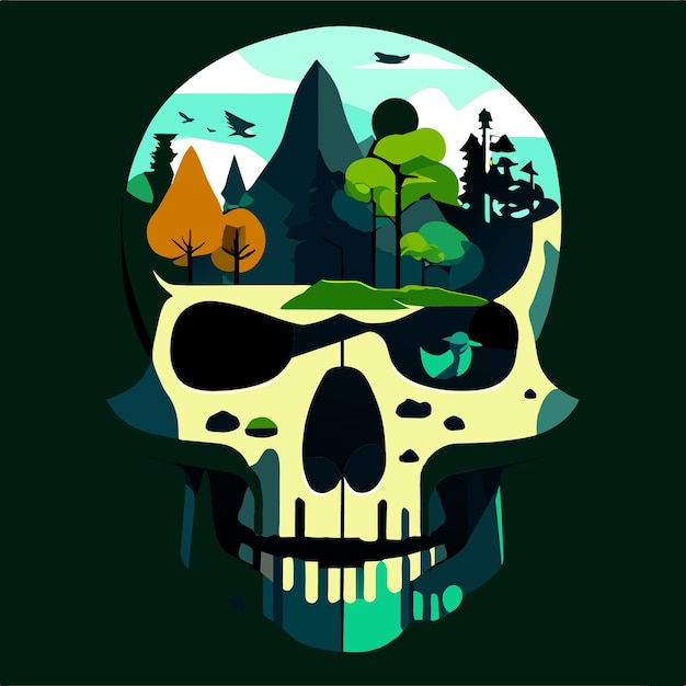 Vector vector art revolution skull graphic element ontketend