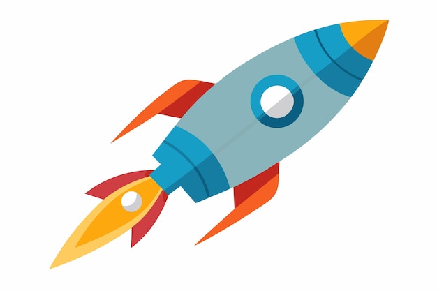 Vector art of Rocket on white background