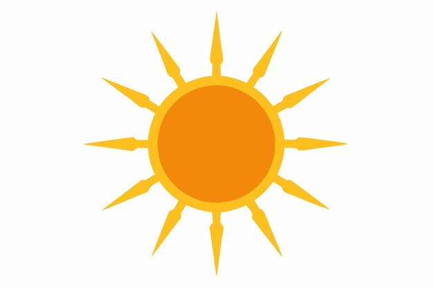白い背景の太陽のベクトルアート