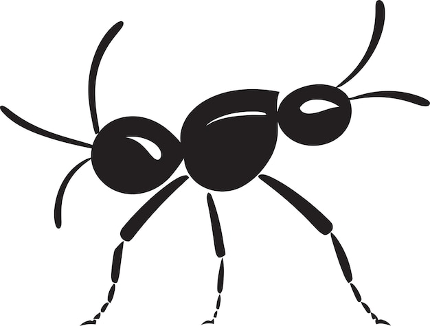 Vector Artistry at its Best Black Ant Icon Elegant Black Ant Symbol Vector Logo Brilliance