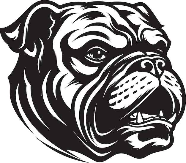 Vector vector artistry redefined bulldog emblem bulldog tenacity unveiled black logo with bulldog