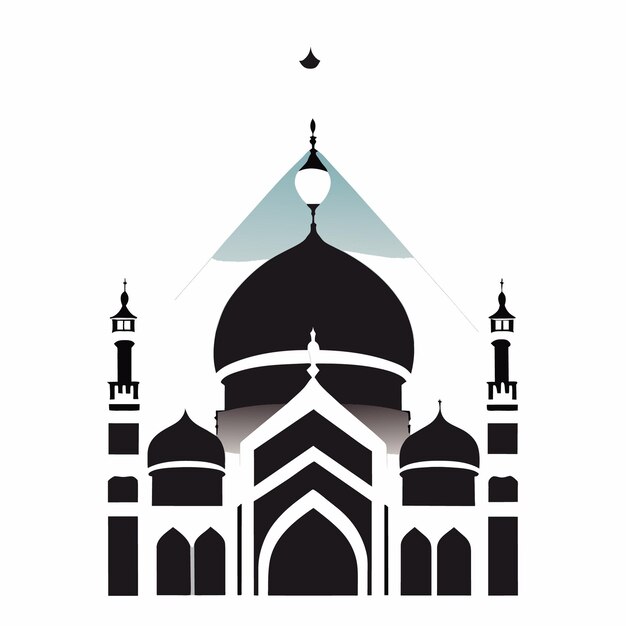 Vector artwork of islamic mosque symbol