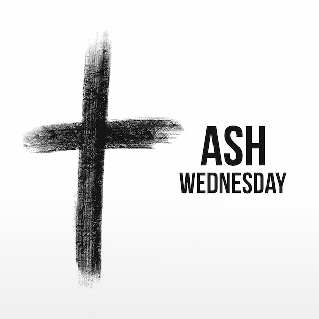 vector ash wednesday concept illustration